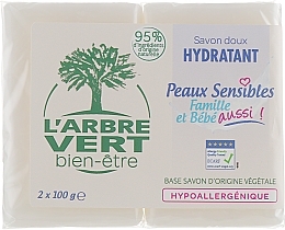 Kup Mydło w kostce dla skóry wrażliwej - L'Arbre Vert Family & Baby Sensitive Soap