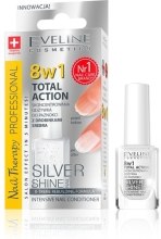 Kup Skoncentrowana odżywka do paznokci z drobinkami srebra - Eveline Cosmetics Nail Therapy Professional Silver Shine