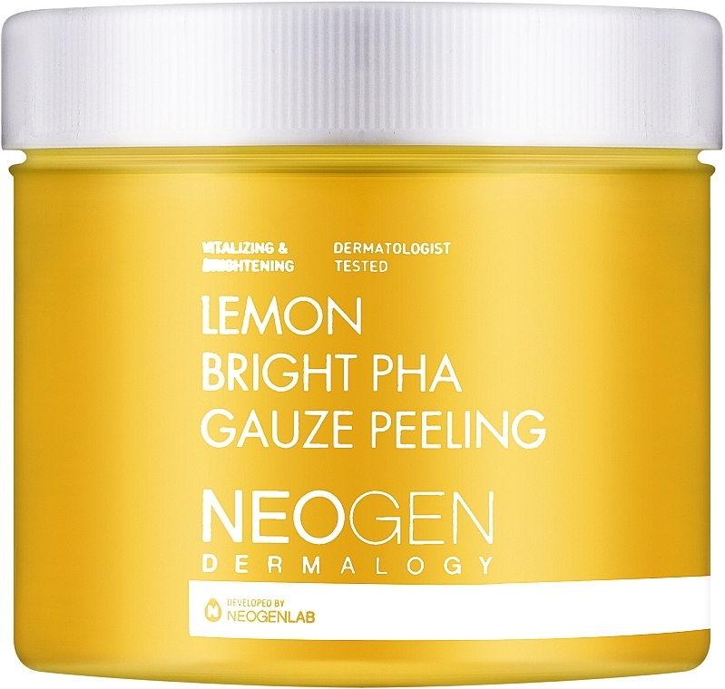Płatki złuszczające z ekstraktem z cytryny - Neogen Dermalogy Lemon Bright Pha Gauze Peeling — Zdjęcie N1