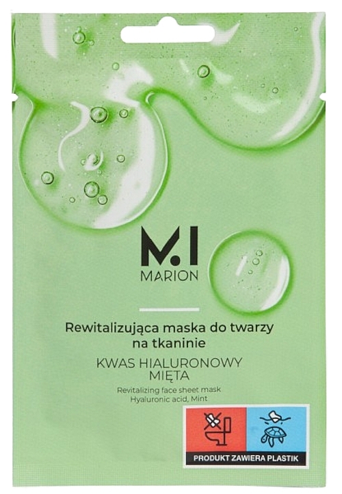 Rewitalizująca maska na twarz z zielonym kawiorem 2% - Marion Revitalizing Face Sheet Mask  — Zdjęcie N1