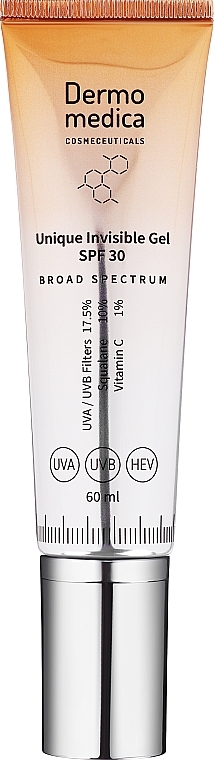 Unikalny niewidoczny żel do twarzy SPF 30 - Dermomedica Unique Invisible Gel SPF30 — Zdjęcie N1