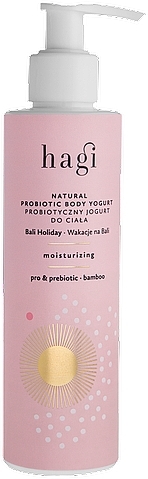 Prebiotyczny jogurt do ciała Boso po mchu - Hagi Natural Probiotic Body Jogurt Bali Holiday — Zdjęcie N1