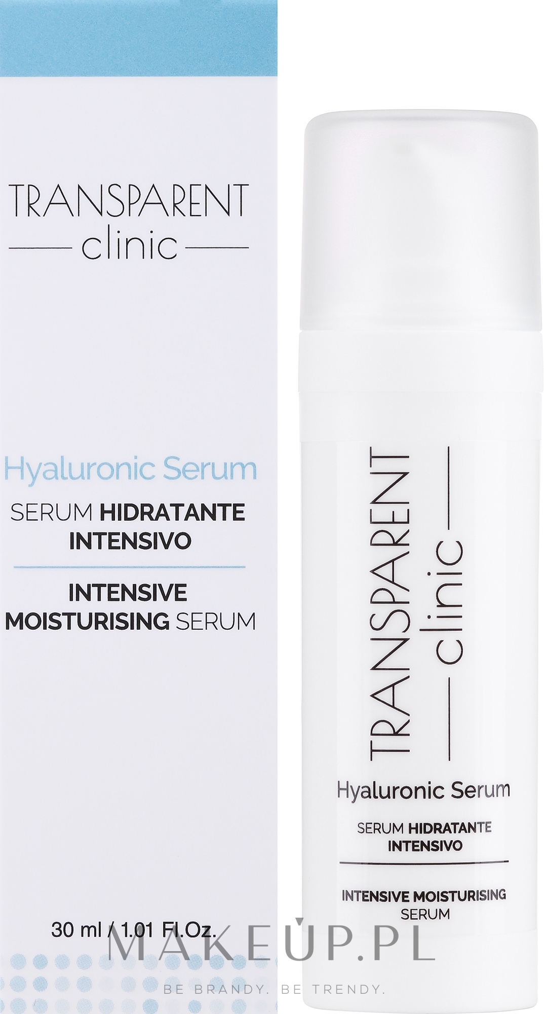 Intensywnie nawilżające serum do twarzy z kwasem hialuronowym - Transparent Clinic Hyaluronic Serum — Zdjęcie 30 ml