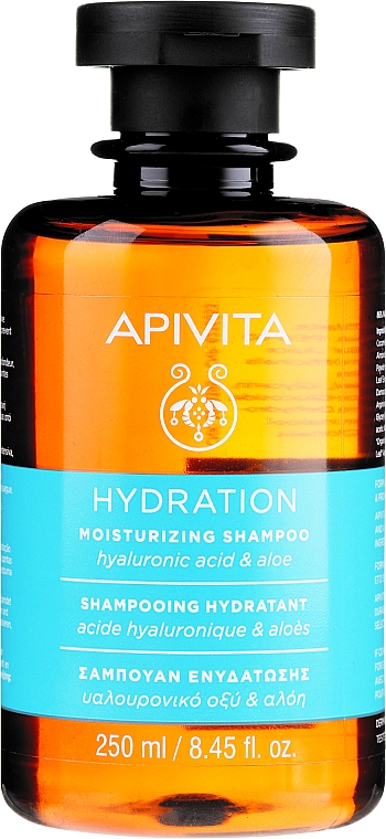 Szampon nawilżający z kwasem hialuronowym i aloesem - Apivita Moisturizing Shampoo With Hyaluronic Acid & Aloe