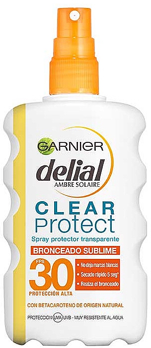 Samoopalająca woda do ciała - Garnier Delial Tanning Spray Delial Clear Protect SPF 30+ — Zdjęcie N1