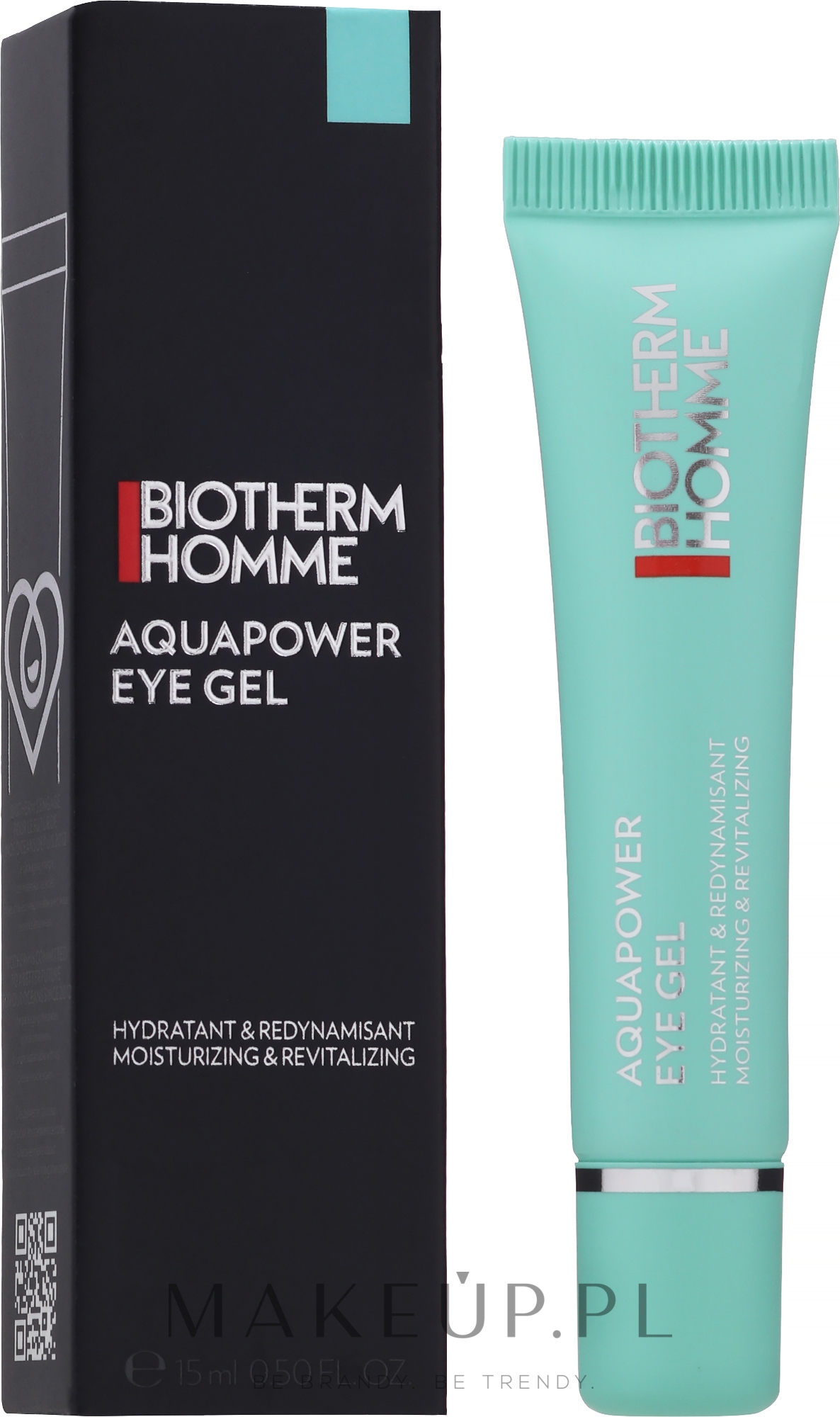 Nawilżający żel pod oczy przeciw opuchnięciom dla mężczyzn - Biotherm Homme Aquapower Eye De-Puffer — Zdjęcie 15 ml