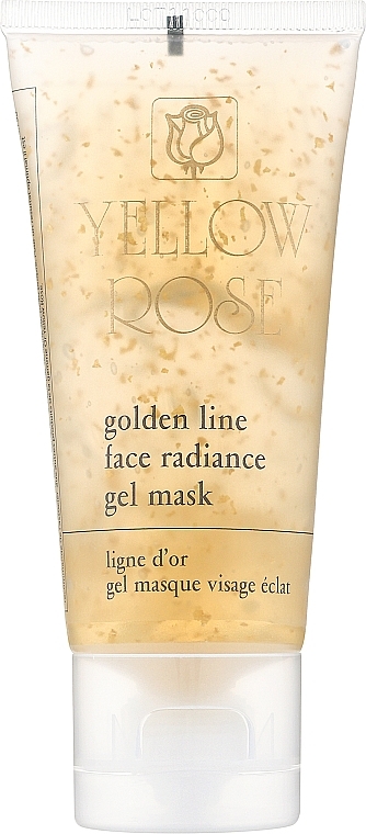 Żelowa maska do twarzy z drobinkami złota - Yellow Rose Golden Line Face Radiance Gel Mask (tube) — Zdjęcie N1