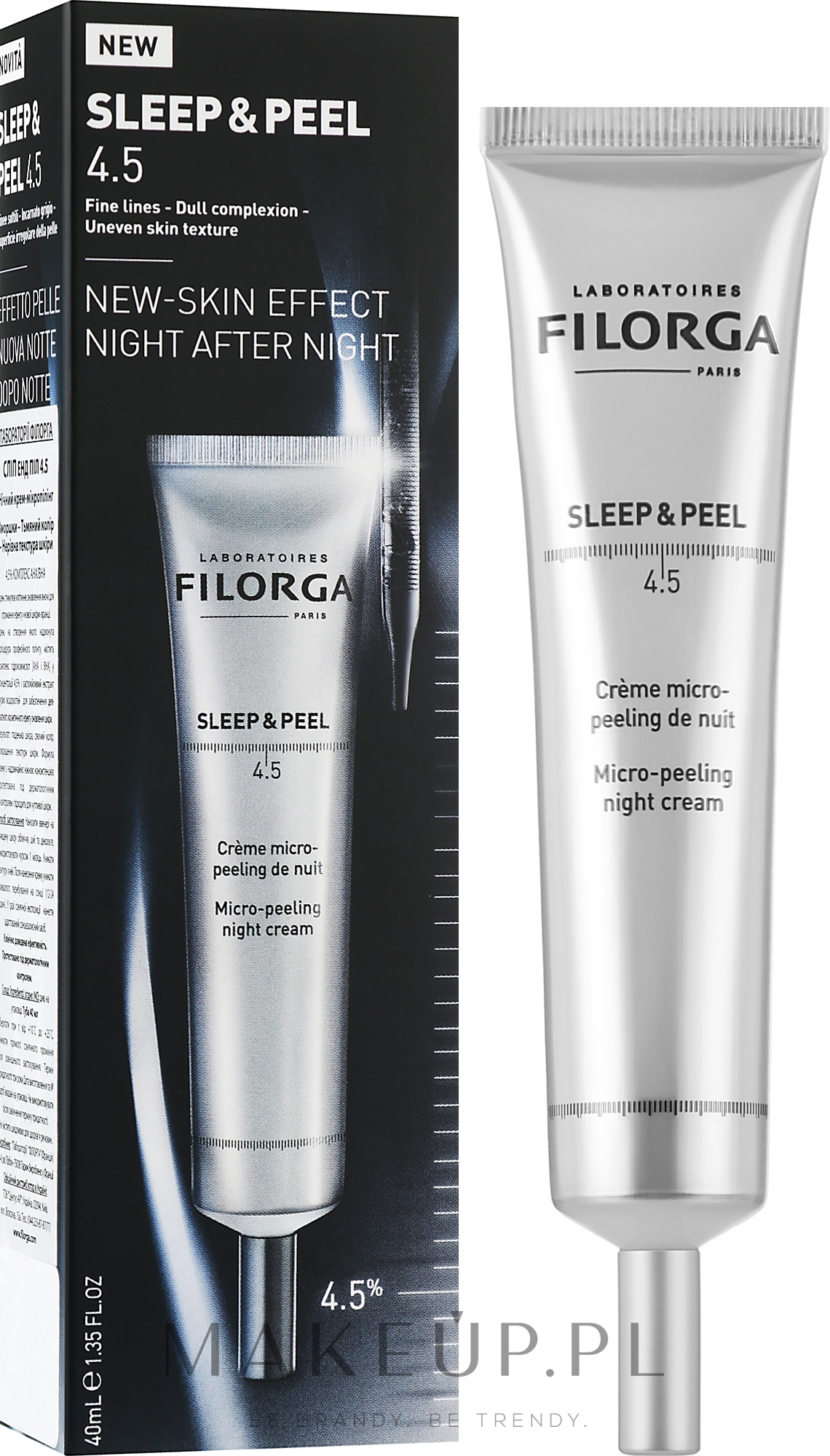 Peelingujący krem na noc - Filorga Sleep & Peel Micropeeling Night Cream — Zdjęcie 40 ml