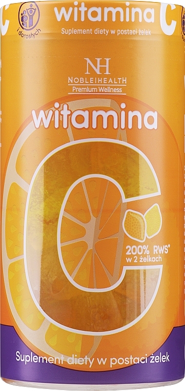 WYPRZEDAŻ Suplement diety w postaci żelek Witamina C - Noble Health Vitamin C * — Zdjęcie N1