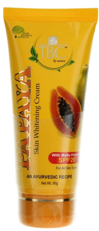 Wybielający krem do twarzy Papaja - TBC Papaya Skin Whitening Cream SPF20