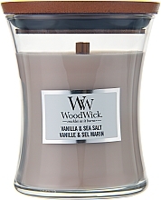 Świeca zapachowa w szkle - WoodWick Hourglass Candle Vanilla & Sea Salt — Zdjęcie N1