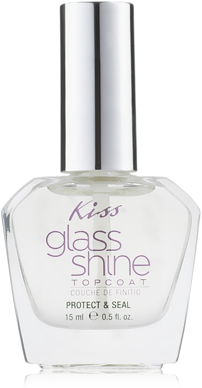 Połyskujący top coat do paznokci - Kiss Glass Shine — Zdjęcie N1