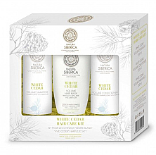 Kup PRZECENA! Zestaw do włosów Biały cedr Biała Syberia - Natura Siberica Sibérie Blanche White Cedar Hair Care Kit (shm 250 ml + balm 250 ml + mask 200 ml) *