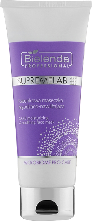 Ratunkowa maseczka łagodząco-nawilżająca do twarzy - Bielenda Professional SupremeLab Microbiome Pro Care S.O.S Moisturizing&Soothing Face Mask