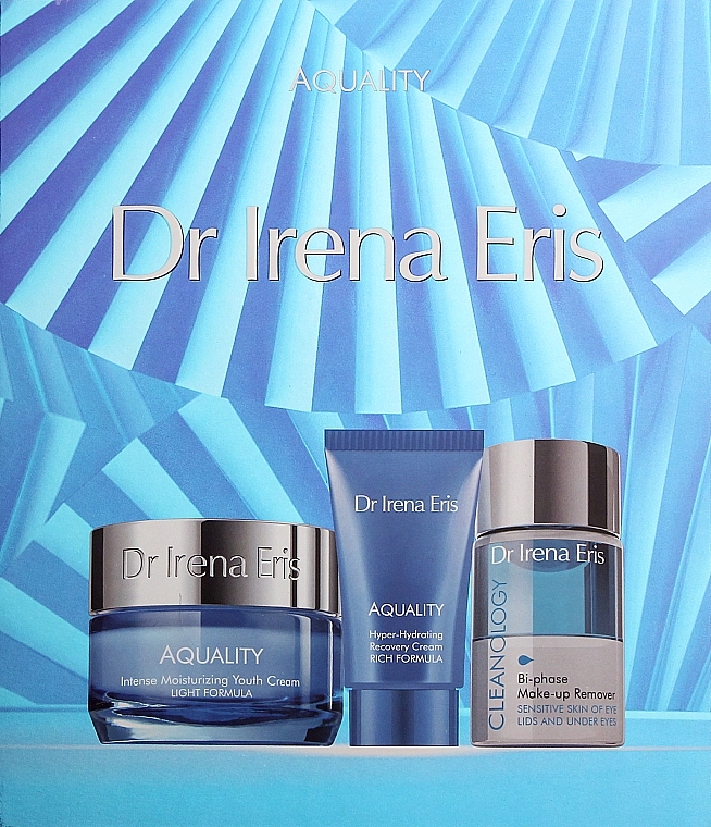 Zestaw - Dr Irena Eris Aquality (f/cr 30 ml + f/cr 50 ml + remover 50 ml) — Zdjęcie N1