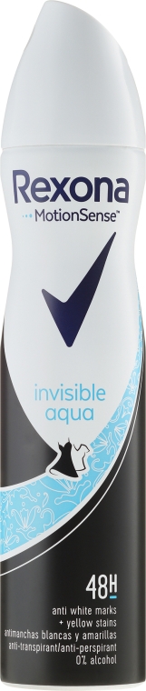 Antyperspirant w sprayu - Rexona MotionSense Invisible Aqua Anti-Perspirant Spray 48H — Zdjęcie N1