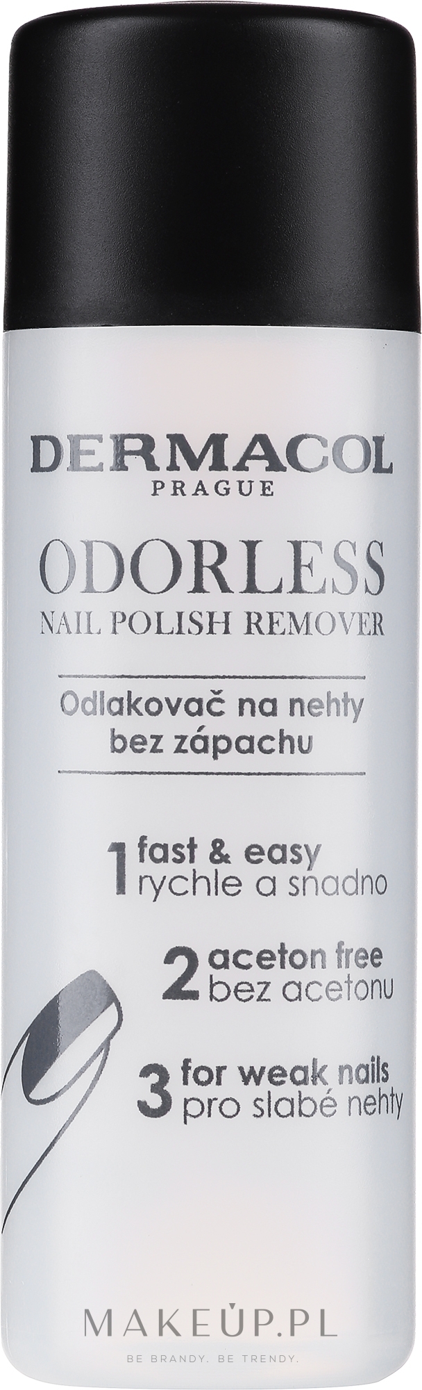 Bezzapachowy zmywacz do paznokci - Dermacol Odorless Nail Polish Remover — Zdjęcie 120 ml