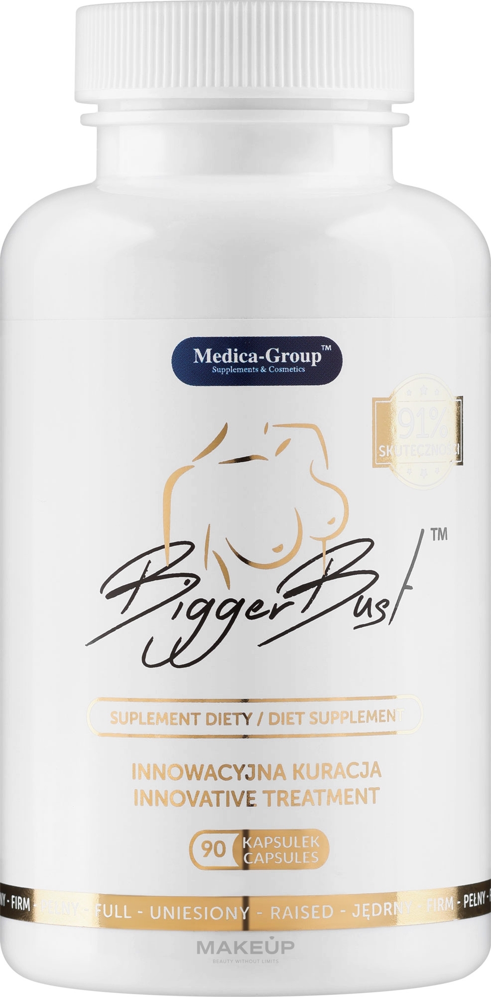 Suplement diety ujędrniający i powiększający biust - Medica-Group Bigger Bust — Zdjęcie 90 szt.