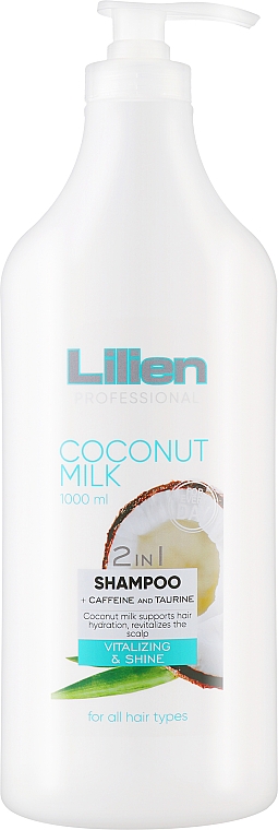 Uniwersalny szampon do wszystkich rodzajów włosów - Lilien Coconut Milk 2v1 Shampoo — Zdjęcie N3