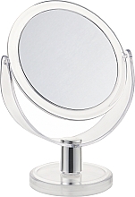 Kup Dwustronne lusterko kosmetyczne na biurko, okrągłe półprzezroczyste o powiększeniu 3X, 14 cm - Beauty LUXURY