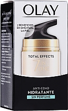 Przeciwzmarszczkowy krem nawilżający bezzapachowy do twarzy - Olay Total Effects Moisturizing Anti-Aging No Perfume — Zdjęcie N2