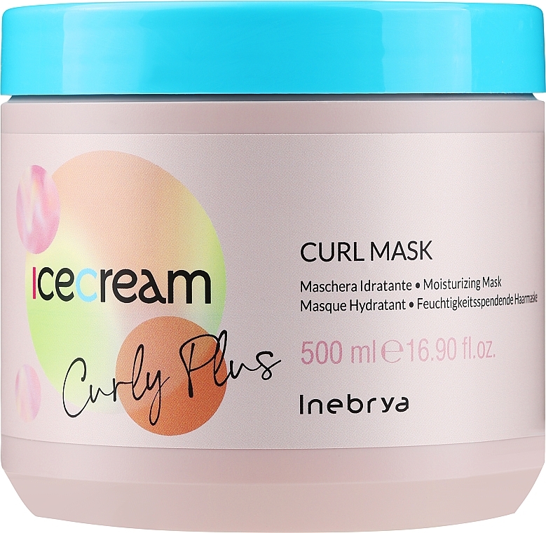 Maska do włosów kręconych - Inebrya Ice Cream Curly Plus Curl Mask — Zdjęcie N1