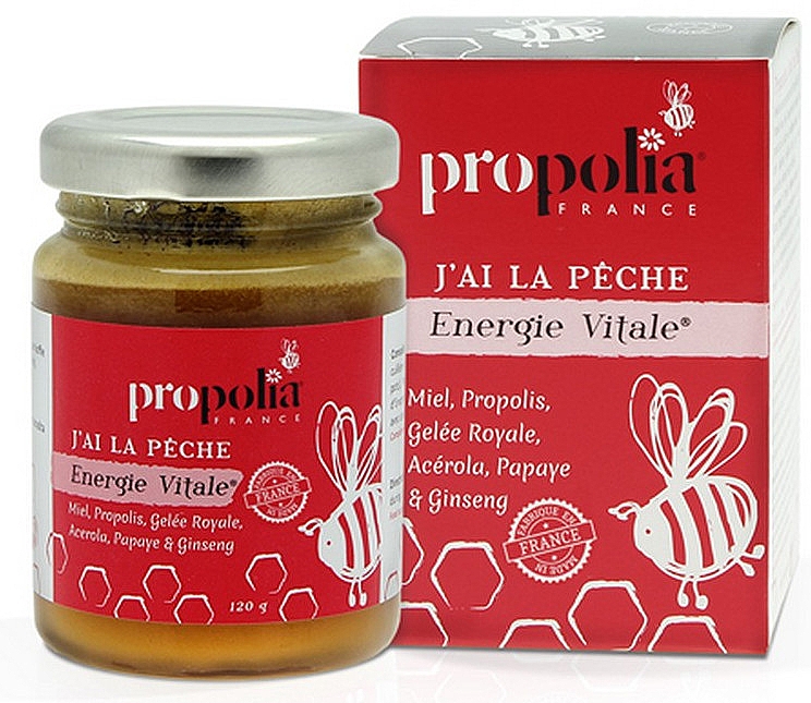 Suplement diety wzmacniający odporność organizmu - Propolia Vital Energy Propolis, Honey, Royal Jelly & Ginseng — Zdjęcie N2