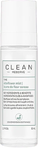 Mgiełka do twarzy z czarnego bzu - Clean Reserve Elderflower Mist — Zdjęcie N1