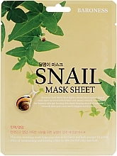 PREZENT! Maska w płachcie ze śluzem ślimaka - Beauadd Baroness Mask Sheet Snail — Zdjęcie N1