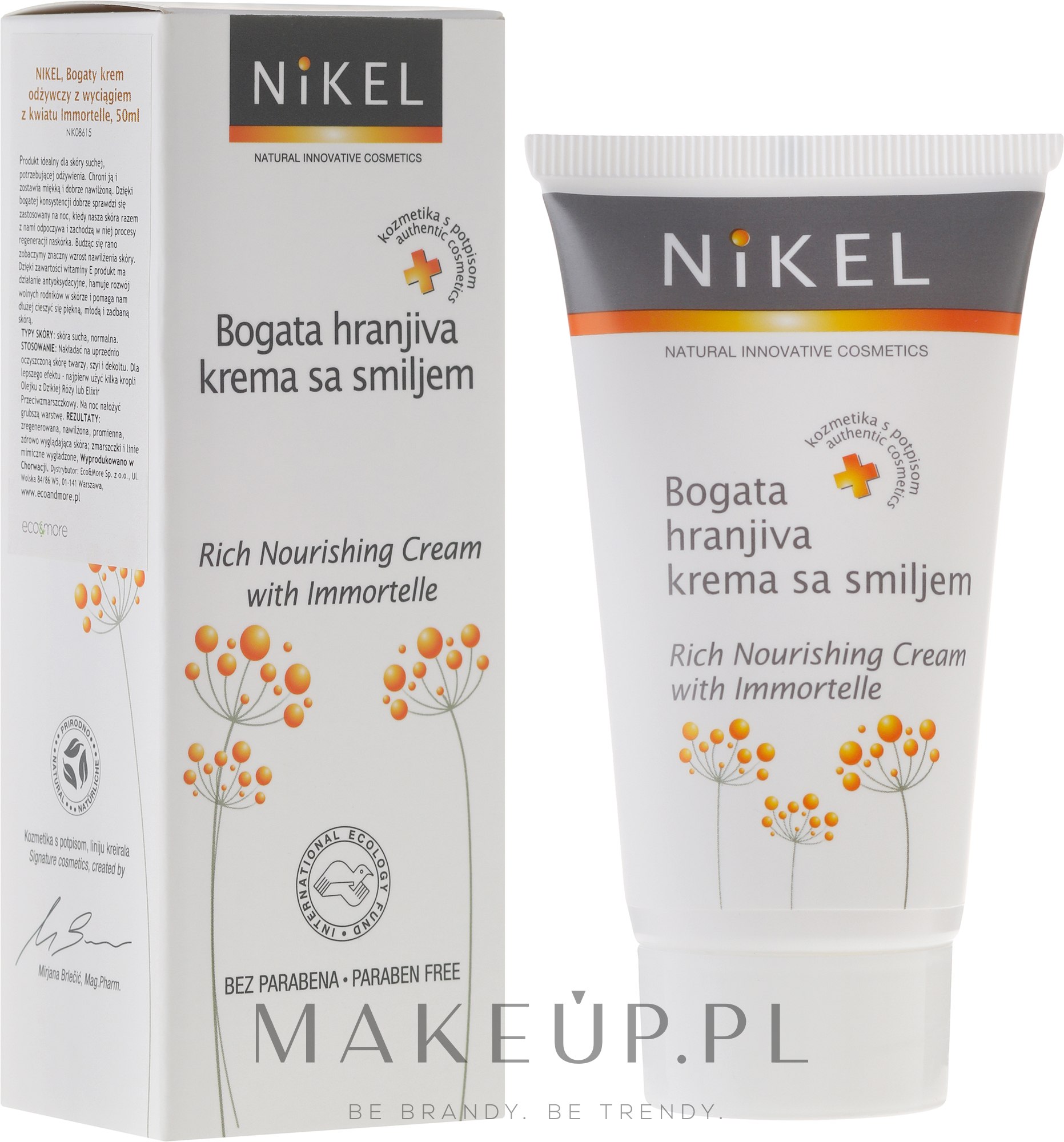 Bogaty krem odżywczy do twarzy z wyciągiem z kwiatów nieśmiertelnika - Nikel Rich Nourishing Cream With Immortelle — Zdjęcie 50 ml