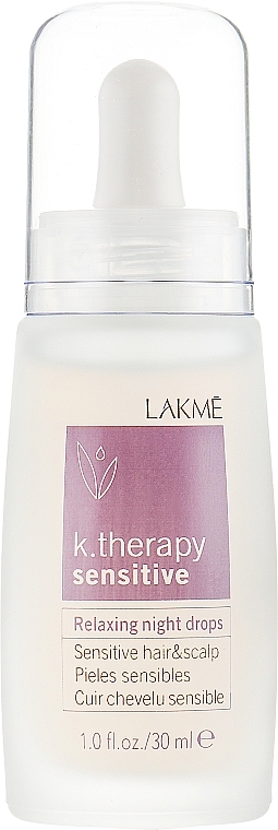 Łagodzący lotion do wrażliwej i podrażnionej skóry głowy - Lakme K.Therapy Sensitive Relaxing Night Drops — Zdjęcie N1