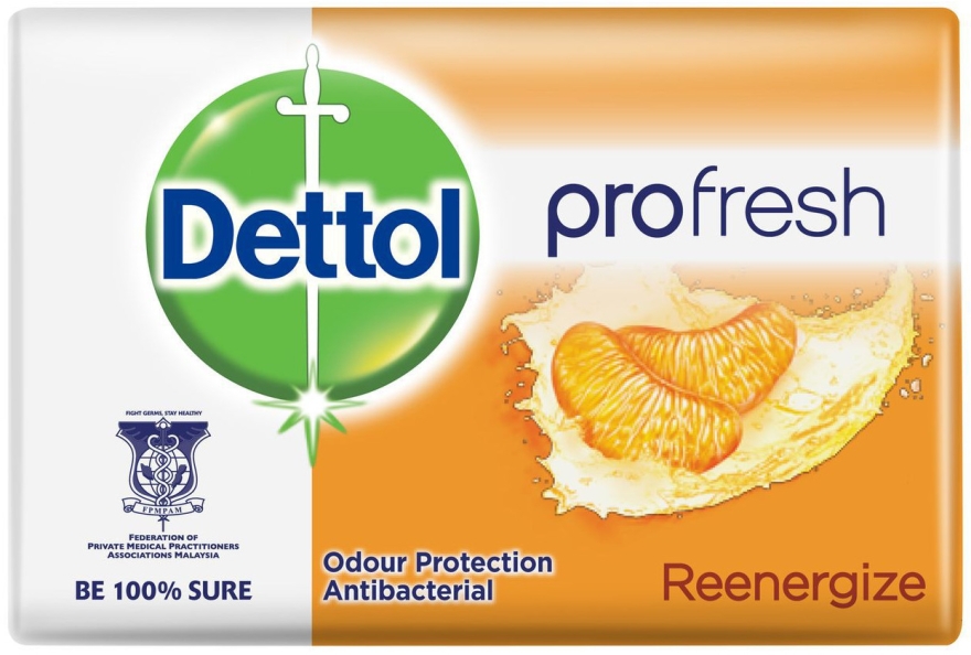 Antybakteryjne mydło w kostce o zapachu mandarynki - Dettol Anti-bacterial Re-Energise Bar Soap