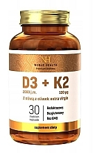 PRZECENA! Suplement diety D3 + K2 z oliwą z oliwek extra virgin - Noble Health D3 + K2 In Olive Oil * — Zdjęcie N1