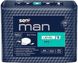 Wkładki urologiczne dla mężczyzn Seni Man Extra Level 3, 15 szt. - Seni — Zdjęcie N1