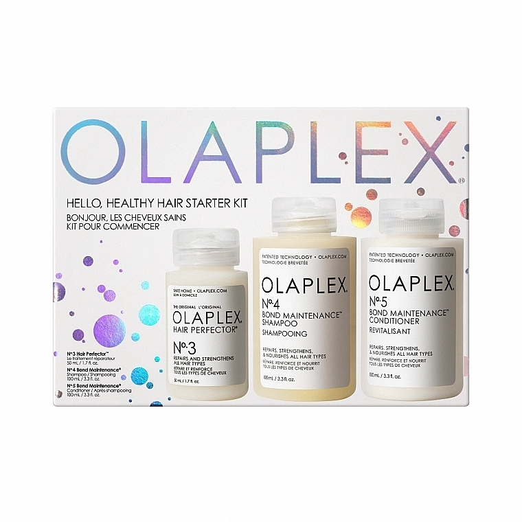 Zestaw - Olaplex Hello Healthy Hair Starter Kit (h/pr/50ml + sh/100ml + con/100ml) — Zdjęcie N1