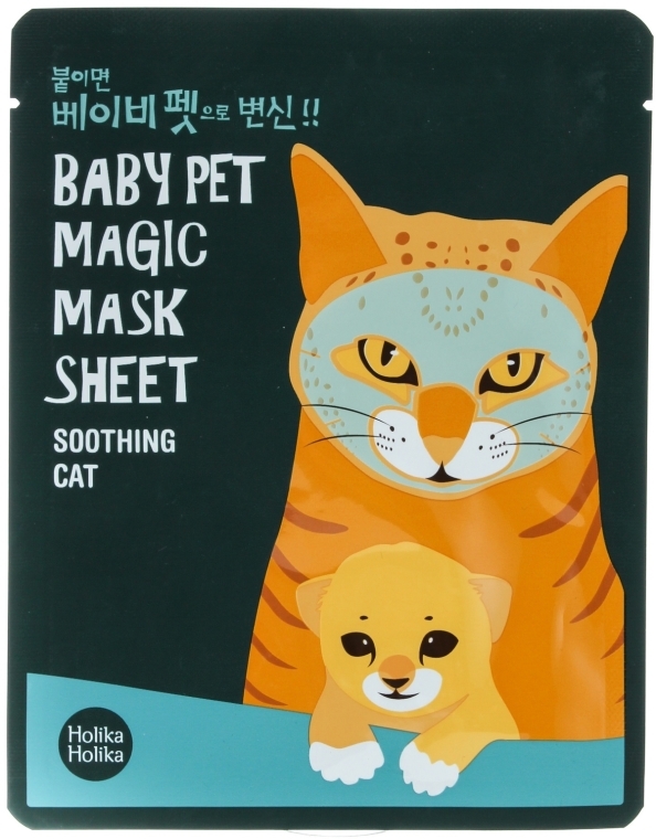 Maska na tkaninie Kot - Holika Holika Baby Pet Magic Mask Sheet Soothing Cat — Zdjęcie N1