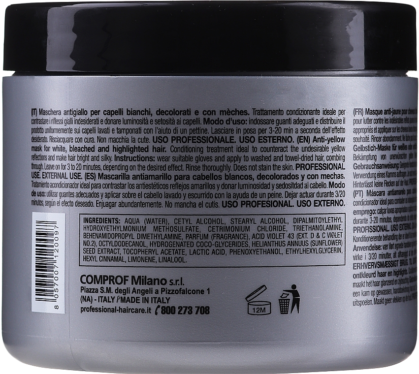 Maska przeciw żółtym tonom na włosach - Professional Silver Hair Mask — Zdjęcie N2