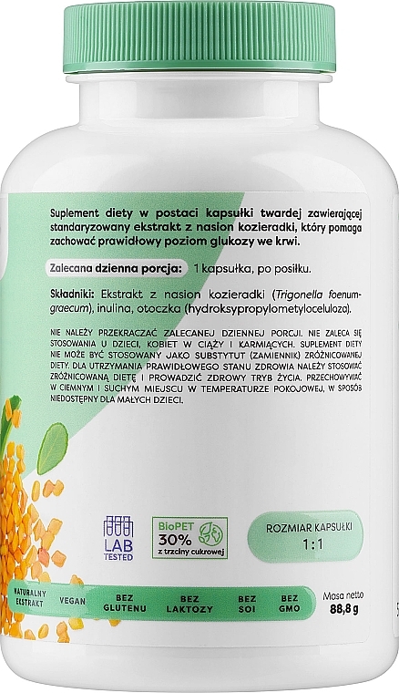 Suplement diety Kozieradka, 550 mg - Osavi — Zdjęcie N2