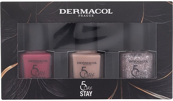 Zestaw lakierów do paznokci - Dermacol 5 Day Stay Nail Polish Collection (nail/polish/3x11ml) — Zdjęcie N1