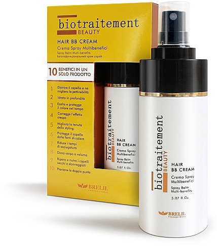 Krem BB w sprayu do włosów - Brelil Biotraitement Hair BB Cream — Zdjęcie N1