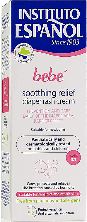 Krem przeciw odparzeniom - Instituto Espanol Bebe Sootthing Relief Diaper Rash Cream — Zdjęcie N1