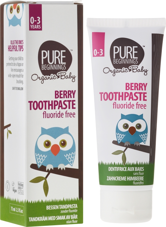 Pasta do zębów z ksylitolem dla dzieci Jagody - Pure Beginnings Organic Kids Berry Toothpaste With Xylitol — Zdjęcie N1