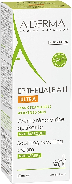 Ultra regenerujący krem do pielęgnacji zniszczonej skóry - A-Derma Epitheliale A.H Ultra Soothing Repairing Cream  — Zdjęcie N3