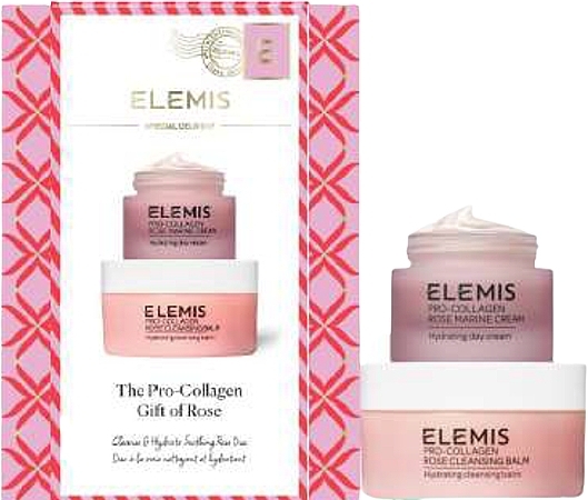 Zestaw - Elemis The Pro-Collagen Gift Of Rose (balm/50g + cr/30ml) — Zdjęcie N1