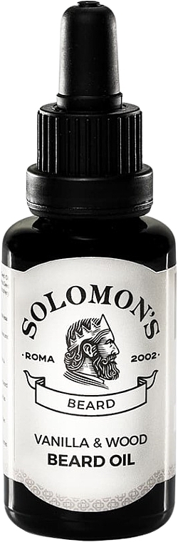 Olejek do brody Wanilia i drewno - Solomon's Beard Oil Vanilla & Wood — Zdjęcie N1