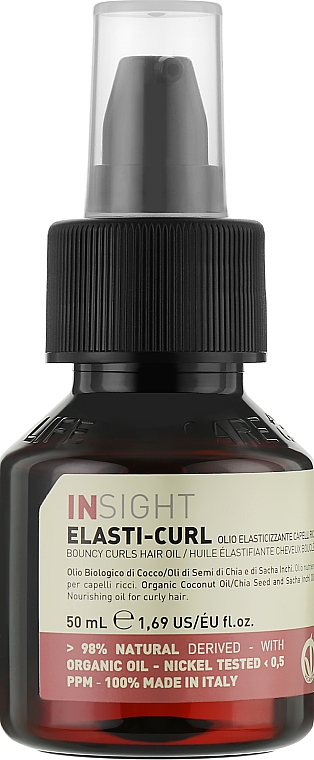 Olejek dla sprężystości i blasku kręconych włosów - Insight Elasti-Curl Bouncy Curls Hair Oil  — Zdjęcie N1