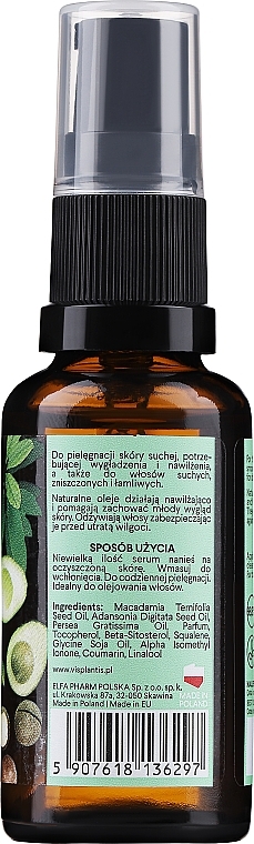 Wygładzające serum olejowe do ciała i włosów - Vis Plantis Secret Garden Smoothing Oil Serum — Zdjęcie N2