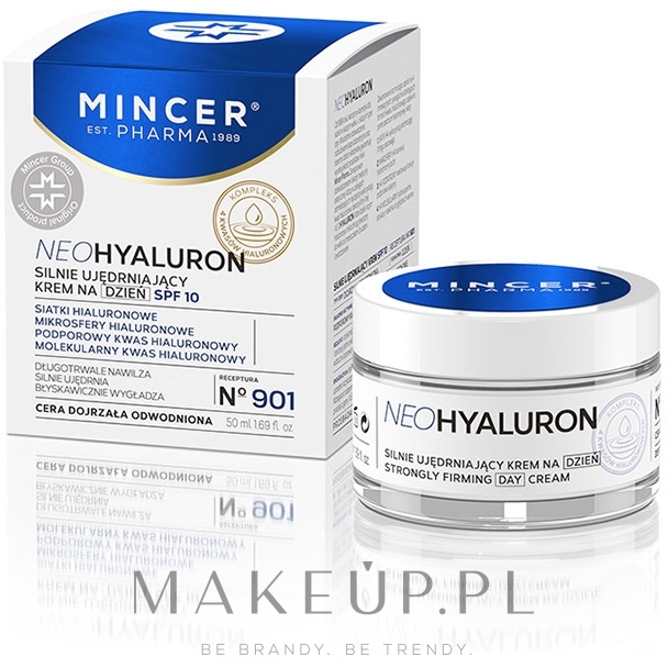 Silnie ujędrniający krem do twarzy na dzień SPF 10 - Mincer Pharma Neo Hyaluron Nº901 — Zdjęcie 50 ml