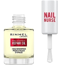 Rewitalizujący olejek do paznokci i skórek - Rimmel Nail Nurse Nail & Cuticle Repair Oil — Zdjęcie N2