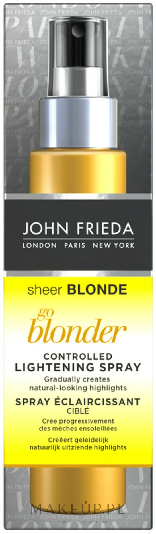 John Frieda Sheer Blonde Go Blonder Controlled Lightening Spray - Rozjaśniający spray do włosów — Zdjęcie 100 ml